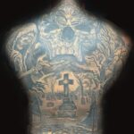 realism grim reaper graveyard tattoo by donavan moore