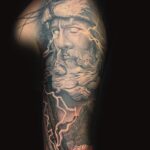 realism zeus tattoo by donavan moore